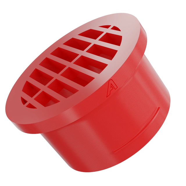 Plastic Round Ducting Vent Red