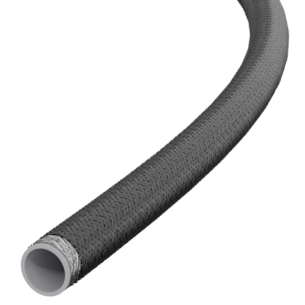 PTFE Stainless Steel Braided Hose 8mm Stainless Steel With Black Nylon Braid